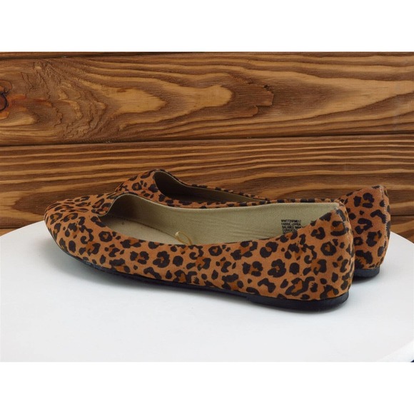 Time And Tru Size 8.5 Ballet Shoes Brown Fabric Women‎ W - Picture 8 of 10